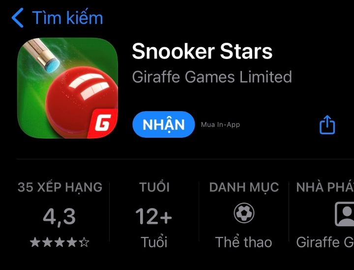4. Hướng dẫn cách tải ứng dụng trò chơi Snooker Stars - 3D Online Sports Game về điện thoại