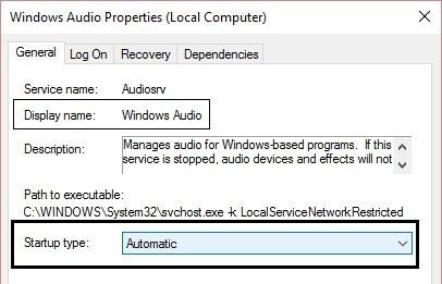 Kiểm tra Windows Audio Properties